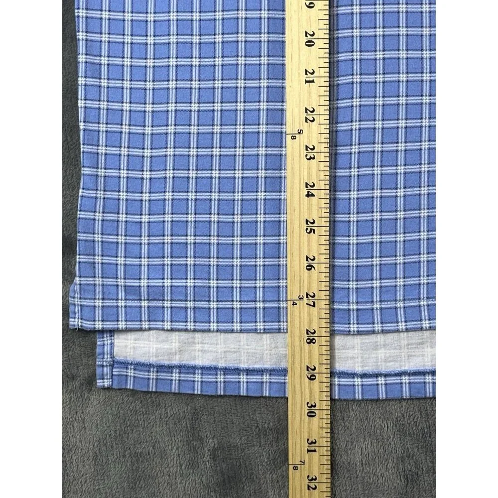 VTG Polo by Ralph Lauren Polo Shirt Pullover Mens XXL Blue Plaid 100% Cotton